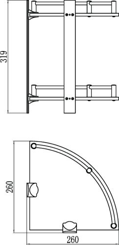 Полка в ванную комнату Savol S-003021 - фото 2