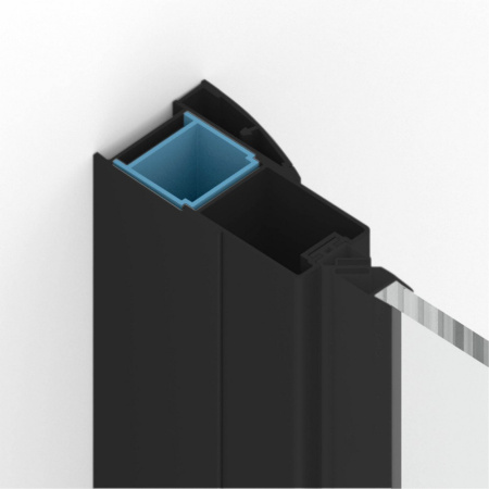 Душевая дверь New Trendy NEW RENOMA Black D-0365A 110х195 стекло прозрачное профиль черный