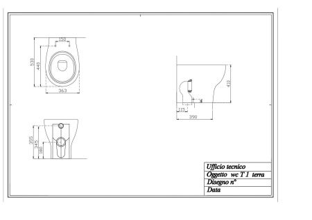 Чаша унитаза приставная Disegno Ceramica Touch1 T100200001 цвет белый без сиденья безободковая