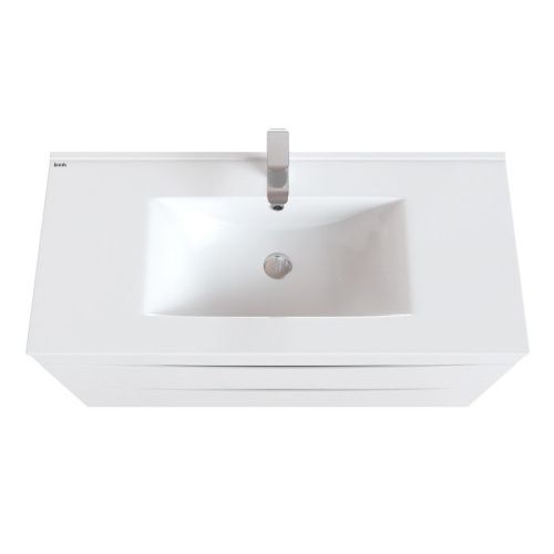 Тумба с раковиной IDDIS Cloud CLO10WFi95K 100х47х81 напольная цвет белый - фото 2