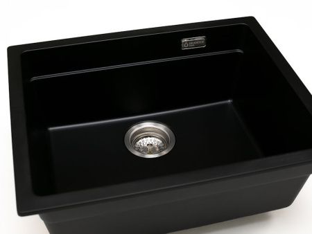 Кухонная мойка Grandex Aqua 500204 55х45 цвет черный поверхность матовая