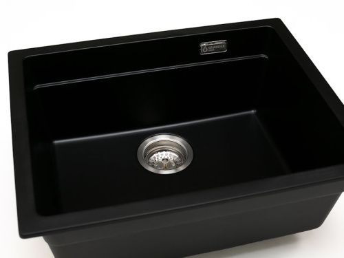 Кухонная мойка Grandex Aqua 500204 56х45 цвет черный поверхность матовая - фото 5