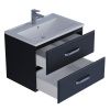 Тумба под раковину Uperwood Foster 291020516 70х50 подвесная цвет черный