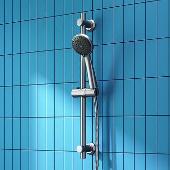 Душевой гарнитур Dorff Logic D0103000SS настенный нержавеющая сталь/серый