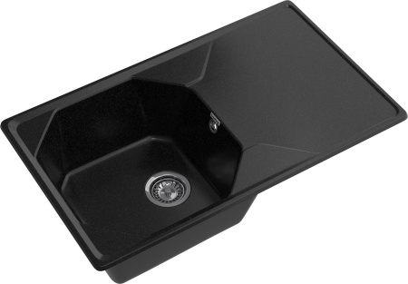 Кухонная мойка Granfest Unique U-840L черный 84х50 цвет черный поверхность матовая