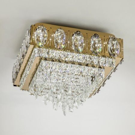 Люстра потолочная LED4U L9438-500-500 GD с УД
