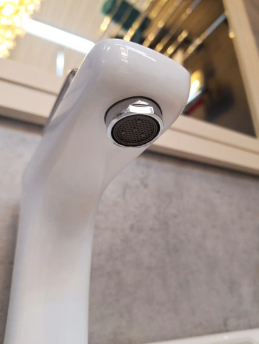 Смеситель для раковины AltroBagno Aperto AltroBagnoAperto0109BiCr на раковину хром/белый - фото 5