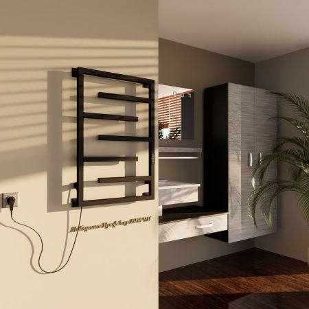 Полотенцесушитель электрический Altasan ЛабиринтПроф ЛабиринтПроф5кр8050ЧМ 55х80 черный