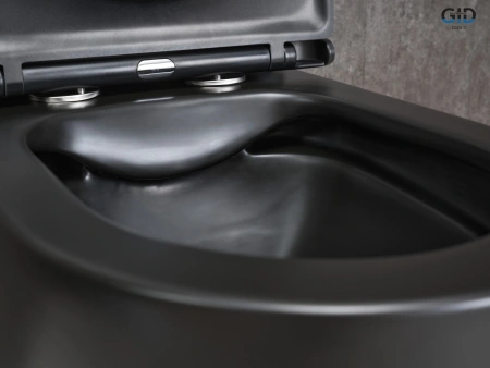 Унитаз напольный с бачком Gid Convexo Tn2188Bm (62250Y) черный с сиденьем микролифт безободковый