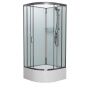 Душевая кабина Frank 184009 90х90 четверть круга без крыши ориентация универсальная
