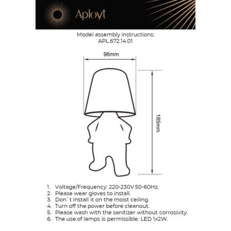 Настольная лампа Aployt Ninet (Нинет) APL.672.14.01