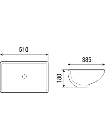 Раковина из сантехнического фаянса WeltWasser WW SK 10000003896 50х40 подвесная цвет белый без отверстий под смеситель