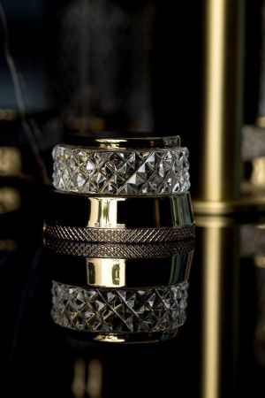 Смеситель для раковины Boheme Aura 152-G-A на столешницу золото