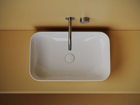 Раковина из сантехнического фарфора Ceramica Nova ELEMENT CN5044 60х40 накладная цвет белый без отверстий под смеситель