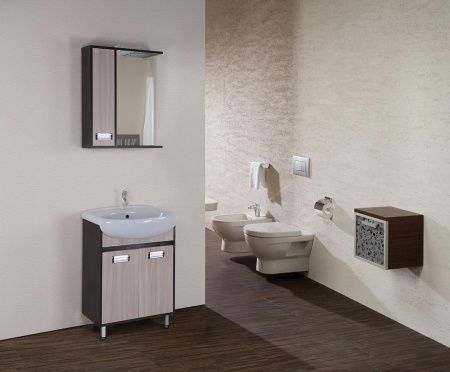 Тумба под раковину Onika Гамма 105537 50х30 напольная цвет бежевый/коричневый