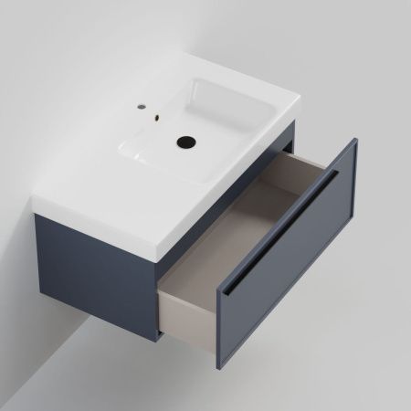 Тумба с раковиной La Fenice ELBA NFNC-01-ELB-BG-90-3-90R 90х50 подвесная цвет синий