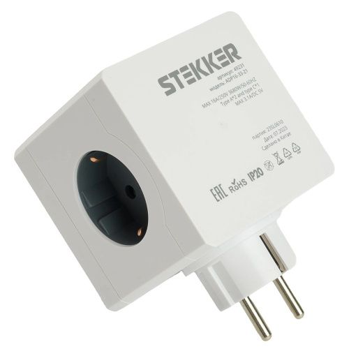 Разветвитель сетевой 3-местный Stekker ADP16-33-21 49231 - фото 4
