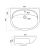 Раковина керамическая Onika Стелла 1WH110174 67х50 накладная цвет белый 1 отверстие под смеситель