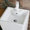 Раковина из сантехнического фарфора Melana B156-805 50х50 напольная цвет белый 1 отверстие под смеситель