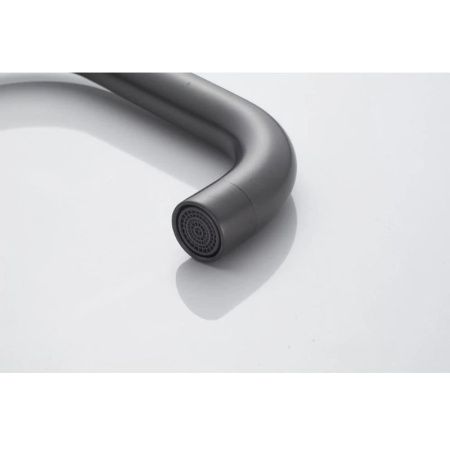 Смеситель для кухни Knotlor MUSE KN-61/GM на мойку вороненая сталь