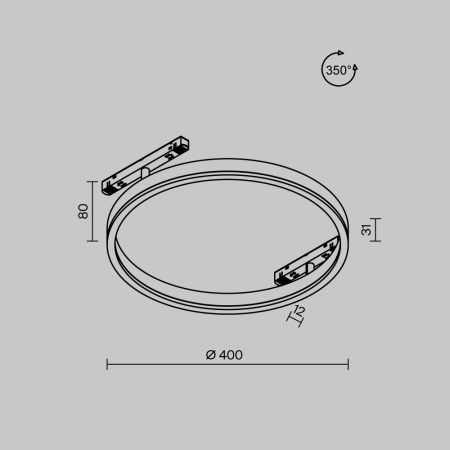 Трековый светодиодный светильник Maytoni Technical Rim TR227-2-24W3K-B