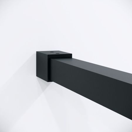 Душевая перегородка Niagara Nova NG-481-10FBLACK 100х200 стекло рифленое/тонированное профиль черный