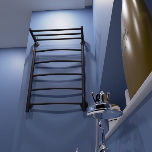 Полотенцесушитель Маргроид Вид 4 04-8050-1051-9005R 53х80 электрический черный матовый - фото 5