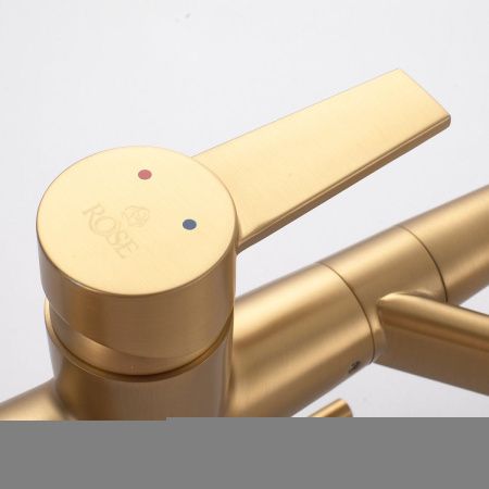 Смеситель для кухни Rose R558G на мойку золото