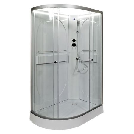 Душевая кабина AvaCan L602RNLED 120х80 асимметричная без крыши ориентация правая