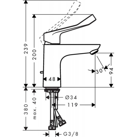 Смеситель Hansgrohe Focus 31911000 на раковину хром