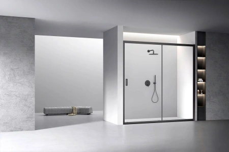 Душевая дверь Veconi Vianno VN60B-160-01-C5 160х195 стекло прозрачное профиль черный