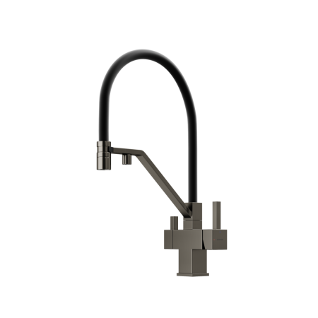 Смеситель для кухни Sancos Loro SC4007GG на мойку вороненая сталь/черный