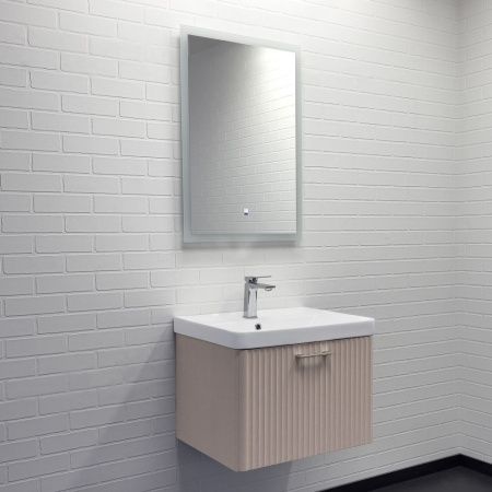 Тумба с раковиной Comforty Ангара 00-00021034CF 60х50 подвесная цвет бежевый