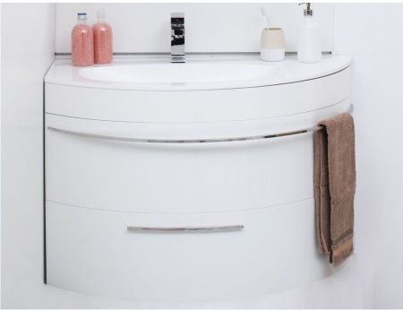 Тумба с раковиной De Aqua Эскалада 00186739 100х50 подвесная цвет белый