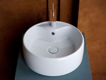 Раковина из сантехнического фарфора Ceramica Nova ELEMENT CN5027 40х40 накладная цвет белый 1 отверстие под смеситель