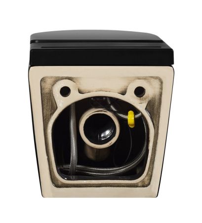 Унитаз подвесной Abber Bequem AC1108PMB черный с сиденьем микролифт безободковый импульсный смыв