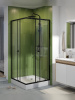 Душевой уголок Teymi Helmi T00604 90х90 стекло прозрачное профиль черный с поддоном