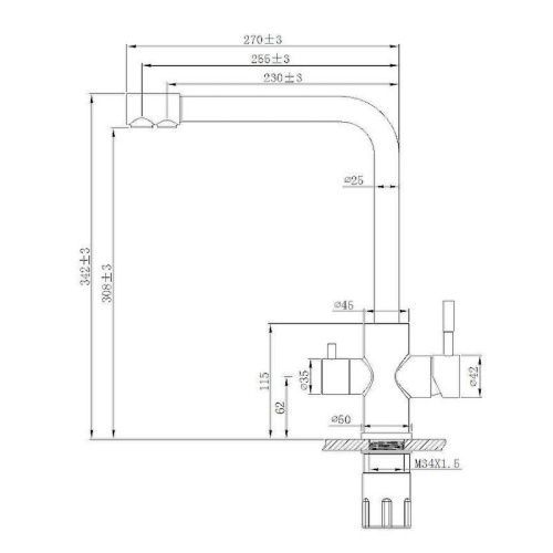 Смеситель для кухни Esko Kitchen GR 05 B на мойку черный - фото 3