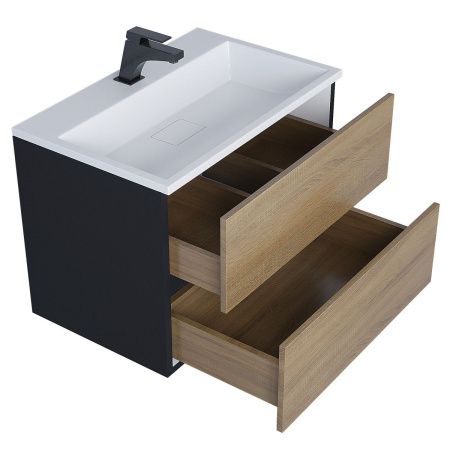 Раковина из искусственного камня Uperwood Barsa 2911020345 70х50 полувстраиваемая цвет белый