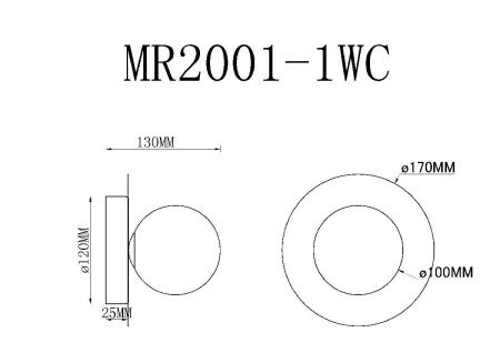 Светильник настенный Myfar July (Джулы) MR2001-1WC