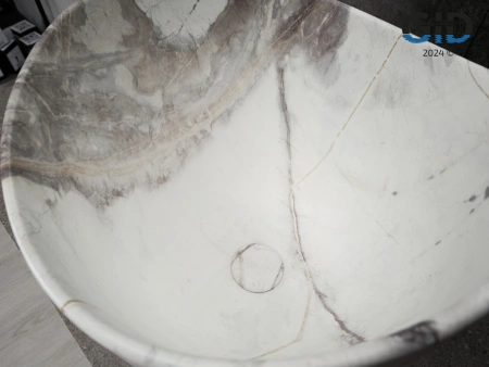 Раковина керамическая Gid Creativo 54479 40х40 накладная цвет многоцветный без отверстий под смеситель