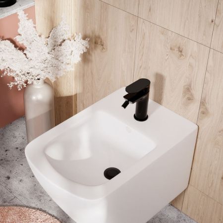 Смеситель Wasserkraft Elbe 7400 7406 на биде черный