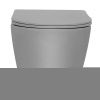 Унитаз подвесной Abber Bequem AC1101TMG серый с сиденьем микролифт безободковый смыв торнадо