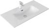 Раковина керамическая Aquanet Flat 00330432 90х50 полувстраиваемая цвет белый 1 отверстие под смеситель