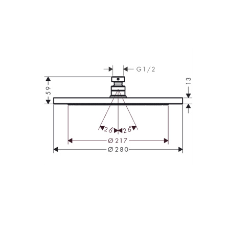 Верхний душ Hansgrohe Rainfinity 26221990 30х30 золото
