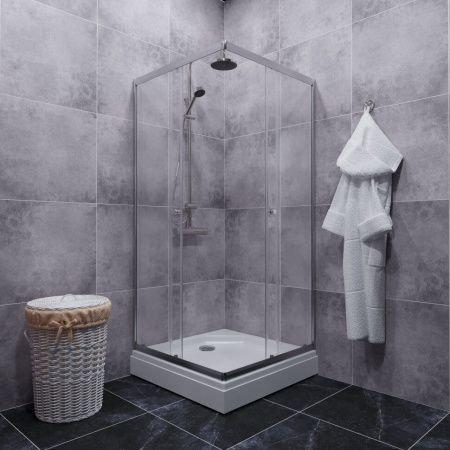 Душевой уголок Тритон Вента Щ0000049619 100х100 стекло прозрачное профиль хром с поддоном