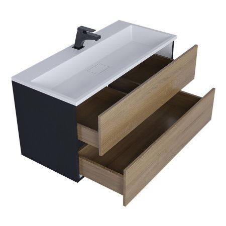 Раковина из искусственного камня Uperwood Barsa 293020531 100х50 полувстраиваемая цвет белый