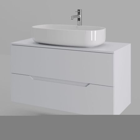 Тумба с раковиной Orange Line Li-100TuwMDF+B07-675W 100х50