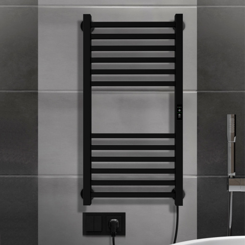 Полотенцесушитель Indigo Attic LСLATCE80-40BRRt 43х80 электрический черный муар - фото 3
