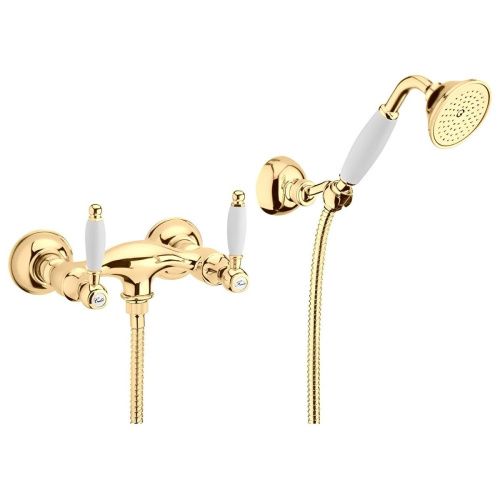 Смеситель для ванны и душа Webert Dorian DO760101010 настенный золото - фото 2